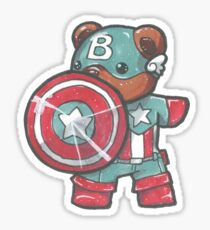 Captain A-bear-ica Sticker