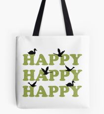 Green Digital Camo Happy Happy Happy Tote Bag