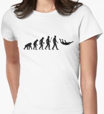 Funny Skydiving Evolution Of Man Women's Fitted T-Shirt