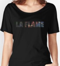 Travi$ Scott - La Flame Writing Women's Relaxed Fit T-Shirt