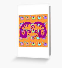 Blotter art 3- Sheepy Greeting Card