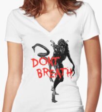 NEW* ALIEN: ISOLATION MERCHANDISE... "DONT BREATH" Women's Fitted V-Neck T-Shirt