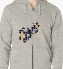 overhang pleasure Zipped Hoodie