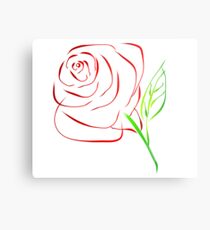 Illustrate Rose Metal Print
