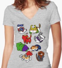 Atsume Assemble Women's Fitted V-Neck T-Shirt