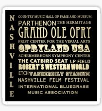 Pegatina Nashville Tennessee Lugares de interés