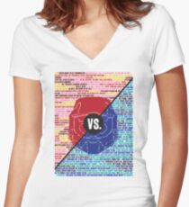 Red Vs. Blue Women's Fitted V-Neck T-Shirt