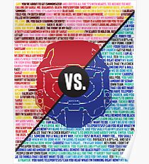 Red Vs. Blue Poster