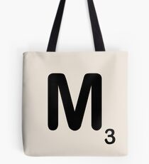 Scrabble Tile M Tote Bag
