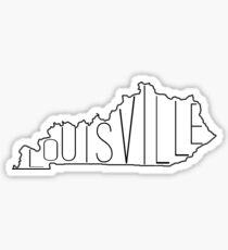 Louisville and KY Outline Sticker