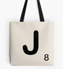 Scrabble Tile J Tote Bag