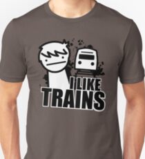 I Like Trains - asdfmovie Slim Fit T-Shirt