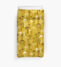 Mushrooms in Yellow Duvet Cover