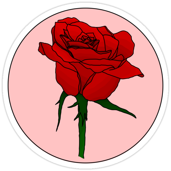  Retro Rose  Stickers  by capsizx Redbubble