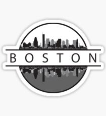Boston Massachusetts Skyline Sticker