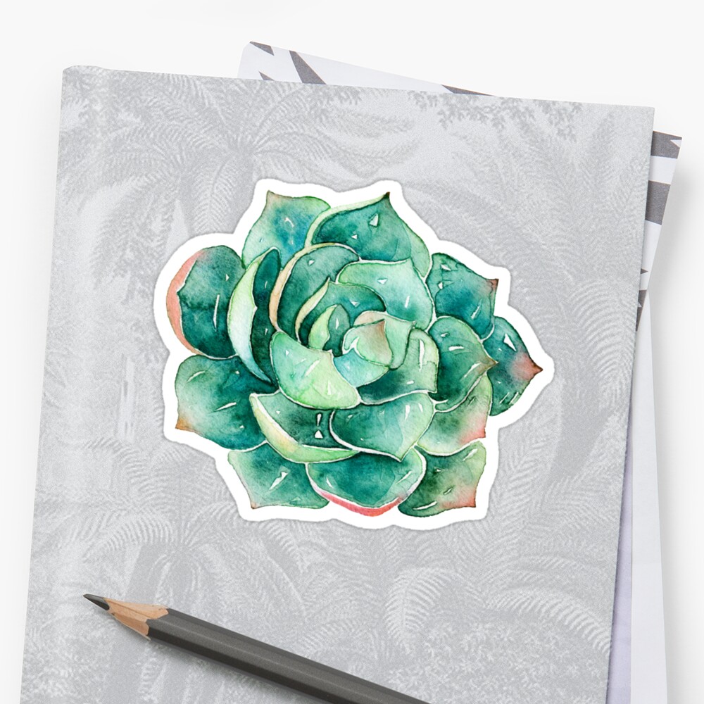  Watercolor  Succulent sticker  Sticker  by SouthPrints 