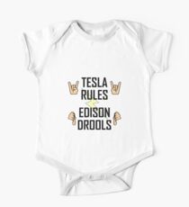 Tesla Rules Edison Drools One Piece - Short Sleeve