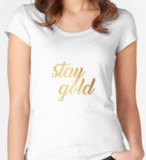 Stay Gold Women's Fitted Scoop T-Shirt
