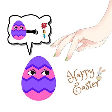 Artwork thumbnail, Happy easter - crazy egg and man by ceca95