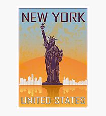 New York Vintage Poster Fotodruck