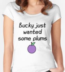 Bucky wollte nur ein paar Pflaumen! Tailliertes Rundhals-Shirt