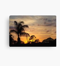 Fast Moving Clouds at Sunset Canvas Print