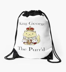King George the Purr'd Drawstring Bag