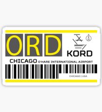 Destination Chicago Airport Sticker