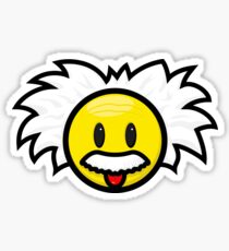 Einstein Smiley Sticker