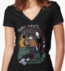Marble Hornets Fitted V-Neck T-Shirt