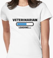 Veterinarian loading Women's Fitted T-Shirt