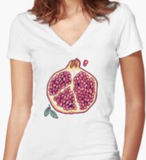 Granatapfelgarten Shirt mit V-Ausschnitt