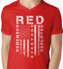 Red Friday - Remember Everyone Deployed Men's V-Neck T-Shirt