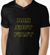 Han Shot First Men's V-Neck T-Shirt