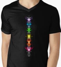 Fractal Art - Chakras - Energy Centers Men's V-Neck T-Shirt