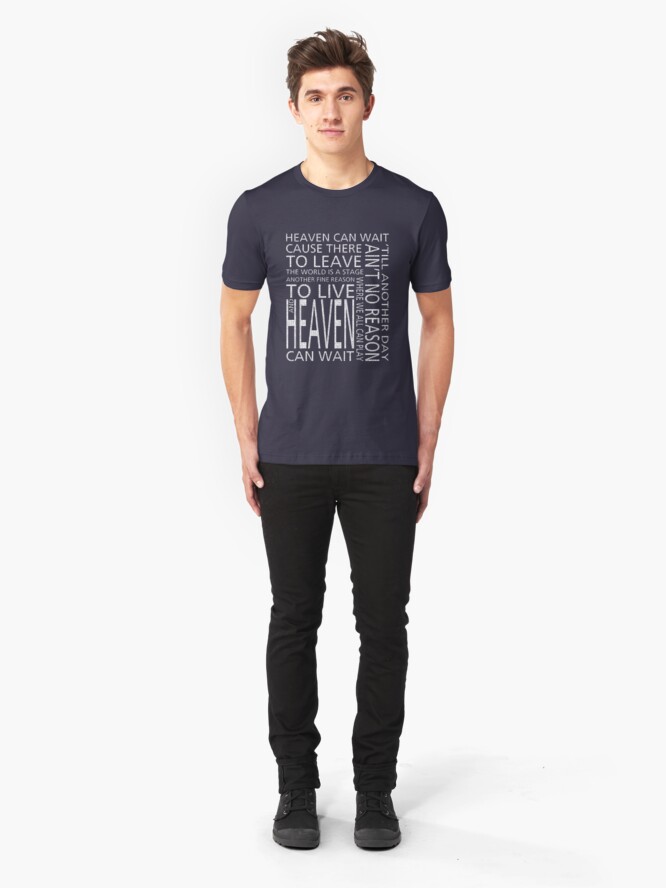 Alternate view of Heaven can wait Slim Fit T-Shirt