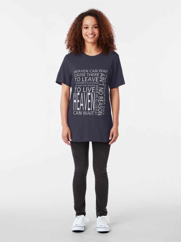 Alternate view of Heaven can wait Slim Fit T-Shirt