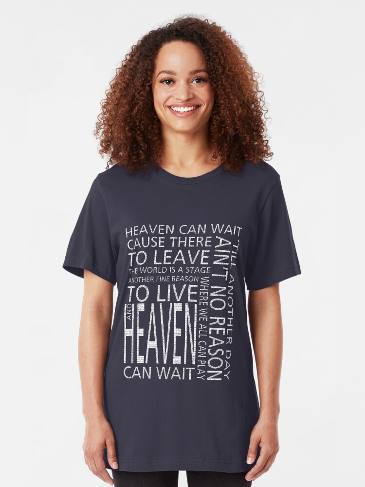 Alternate view of Heaven can wait Slim Fit T-Shirt