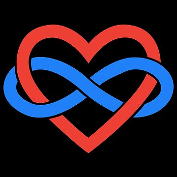 Artwork thumbnail, Polyamory Infinity Heart (Black) by polyphiliashop