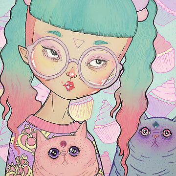 Artwork thumbnail, Cat Lady by lOll3