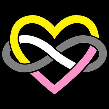 Artwork thumbnail, Queerplatonic Polyamory Infinity Heart (Black) by polyphiliashop