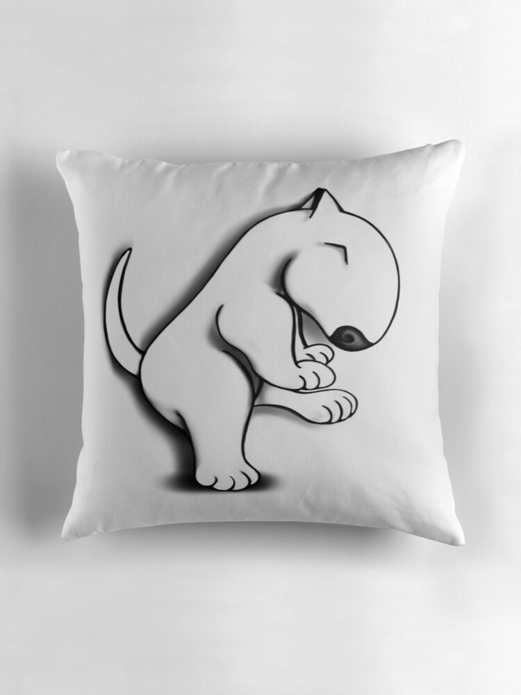 english bull terrier pillow