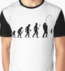 Evolution Of Man and Fishing Graphic T-Shirt