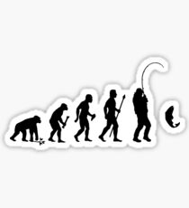 Evolution Of Man and Fishing Sticker
