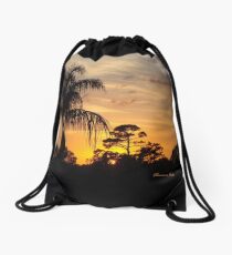 Fast Moving Clouds at Sunset Drawstring Bag