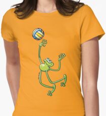 Volleyball Frog Women's Fitted T-Shirt