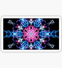 Galactic flame art, mandala, cosmic, space, neon, galaxy, nebula, fractal, artwork Sticker