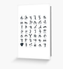 Olympia-Symbol Piktogramme Grußkarte