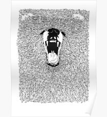 Grizzly - Fineliner Illustration Poster