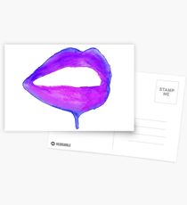 Dripping lips instagram trend Postcards